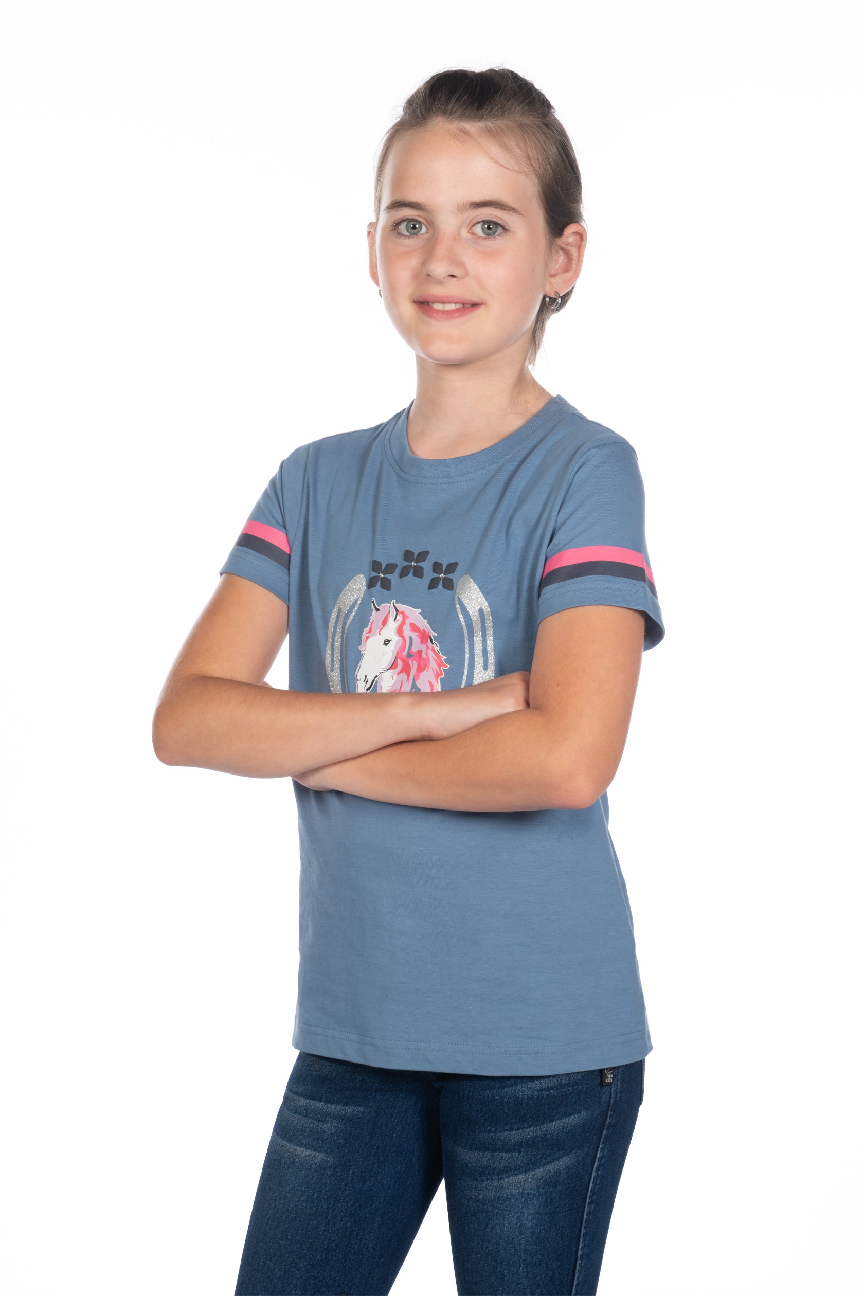 T-shirt -Aymee- 6000 smokey blue / EU146-152/age 9-11