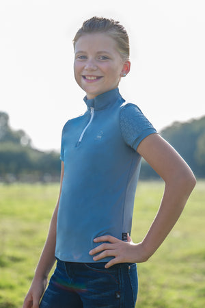 Functional shirt -Aymee- 6000 smokey blue / EU146-152/age 9-11