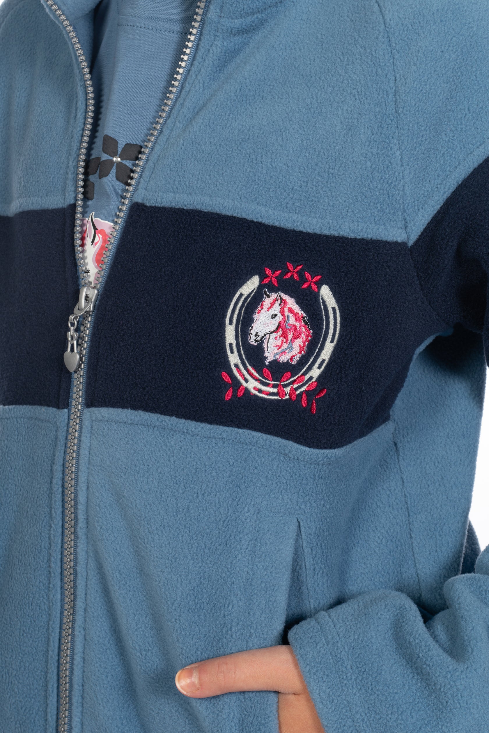 Fleece jacket -Aymee- 6000 smokey blue / EU146-152/age 9-11