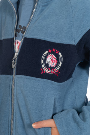 Fleece jacket -Aymee- 6000 smokey blue / EU146-152/age 9-11