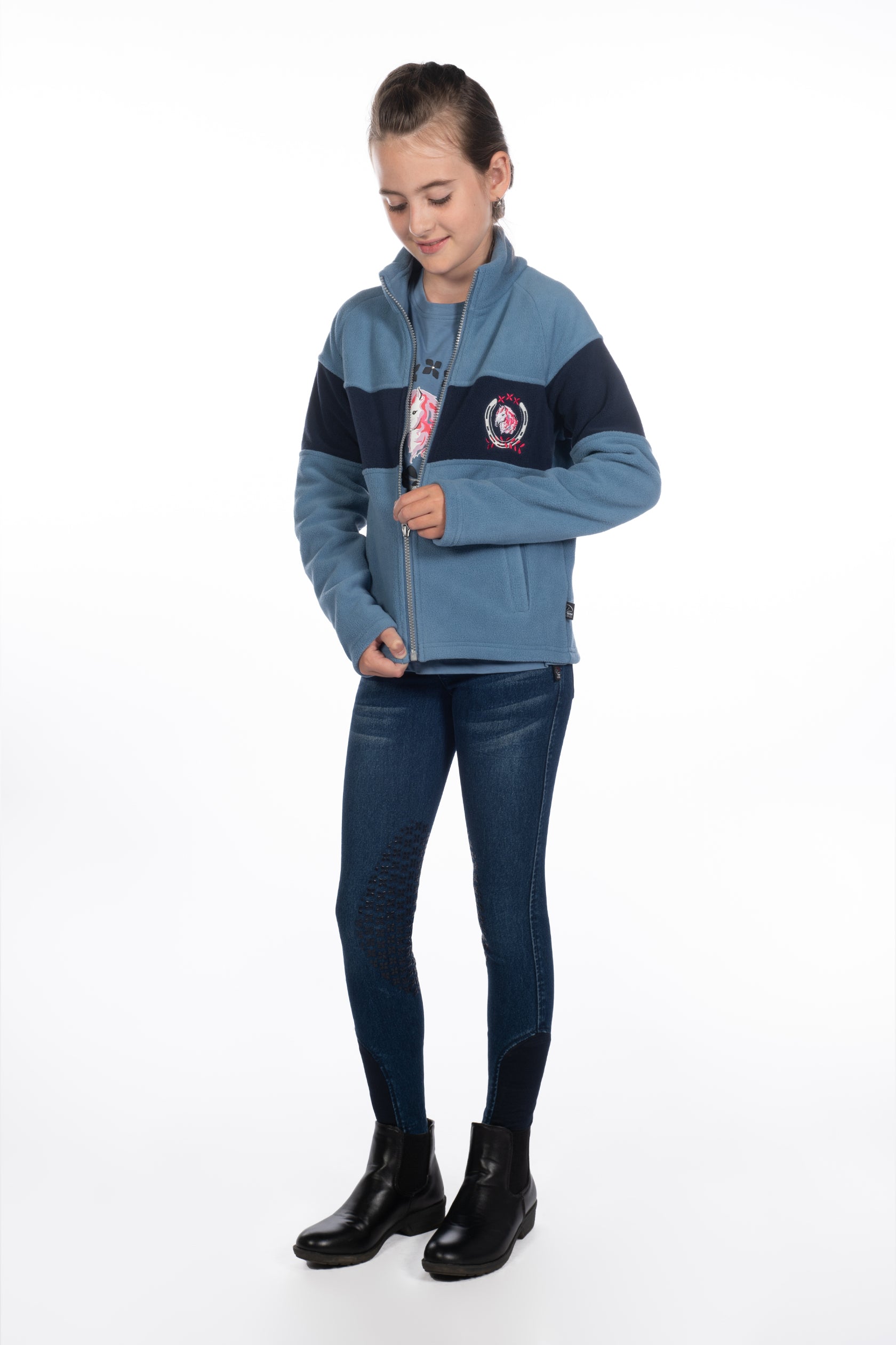Fleece jacket -Aymee- 6000 smokey blue / EU146-152/age 9-11
