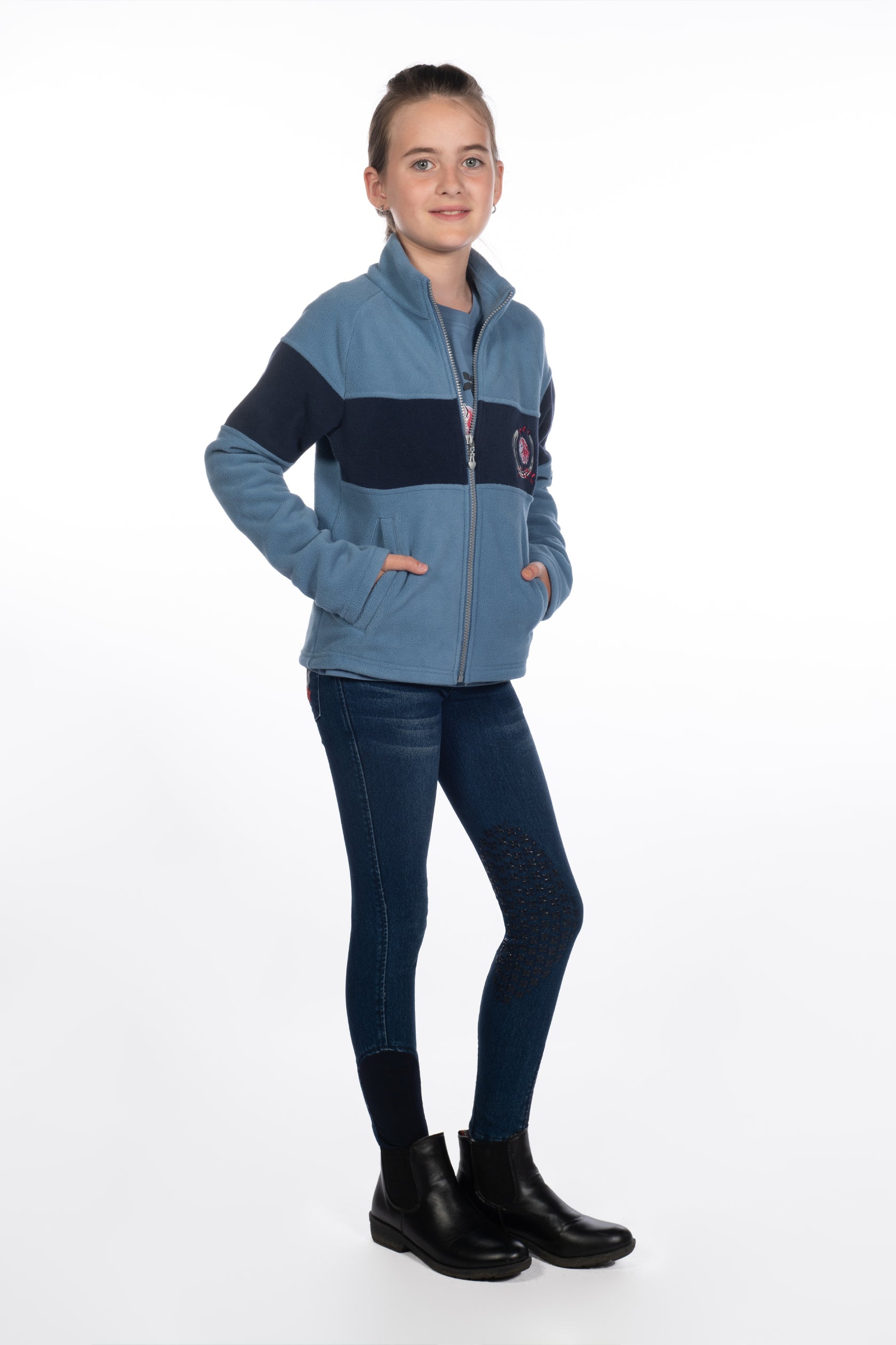 Fleece jacket -Aymee- 6000 smokey blue / EU146-152/age 9-11