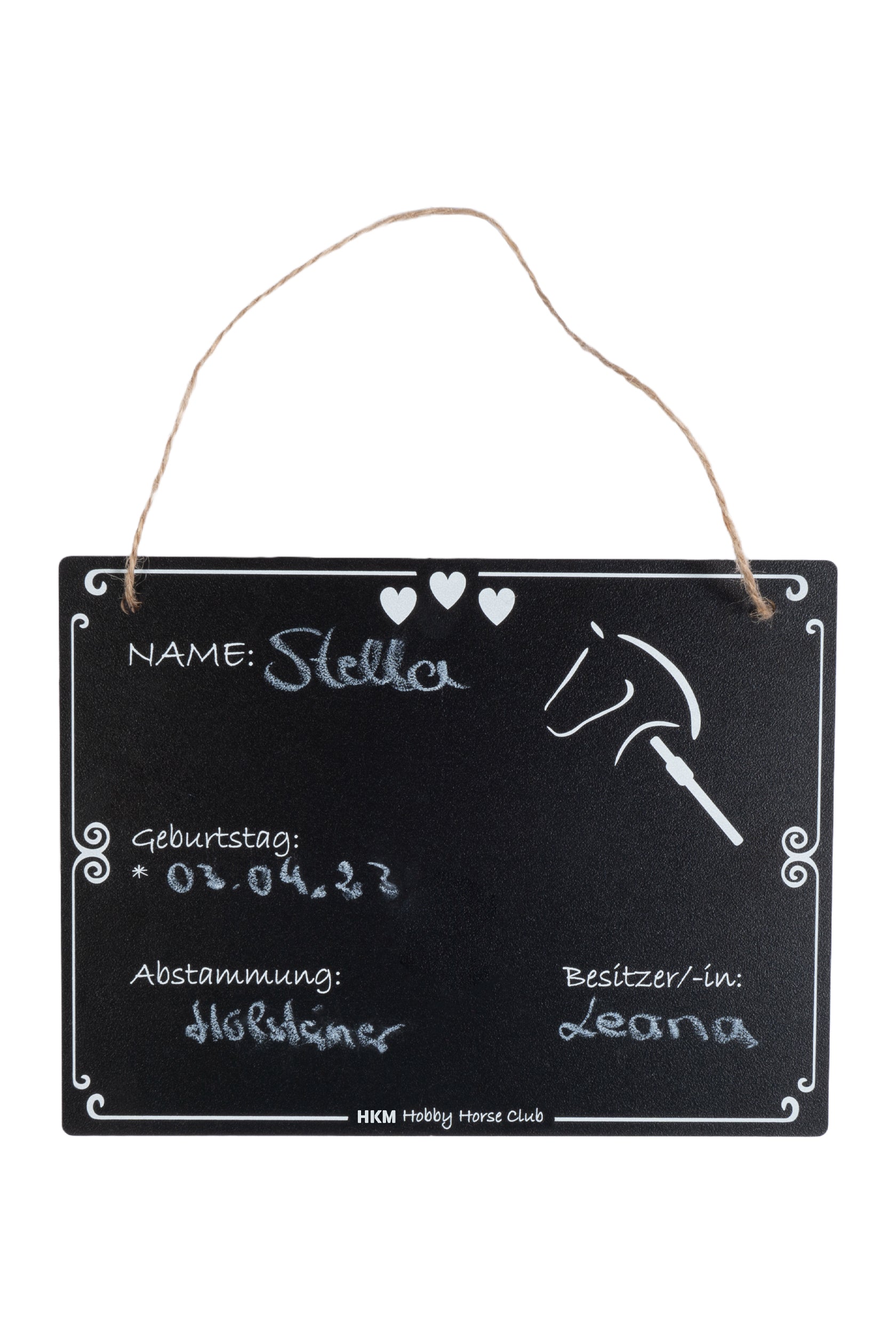 Stable name plate Hobby Horsing 9100 black / piece