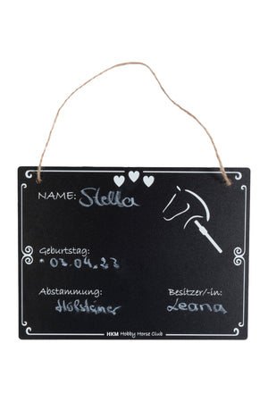 Stable name plate Hobby Horsing 9100 black / piece