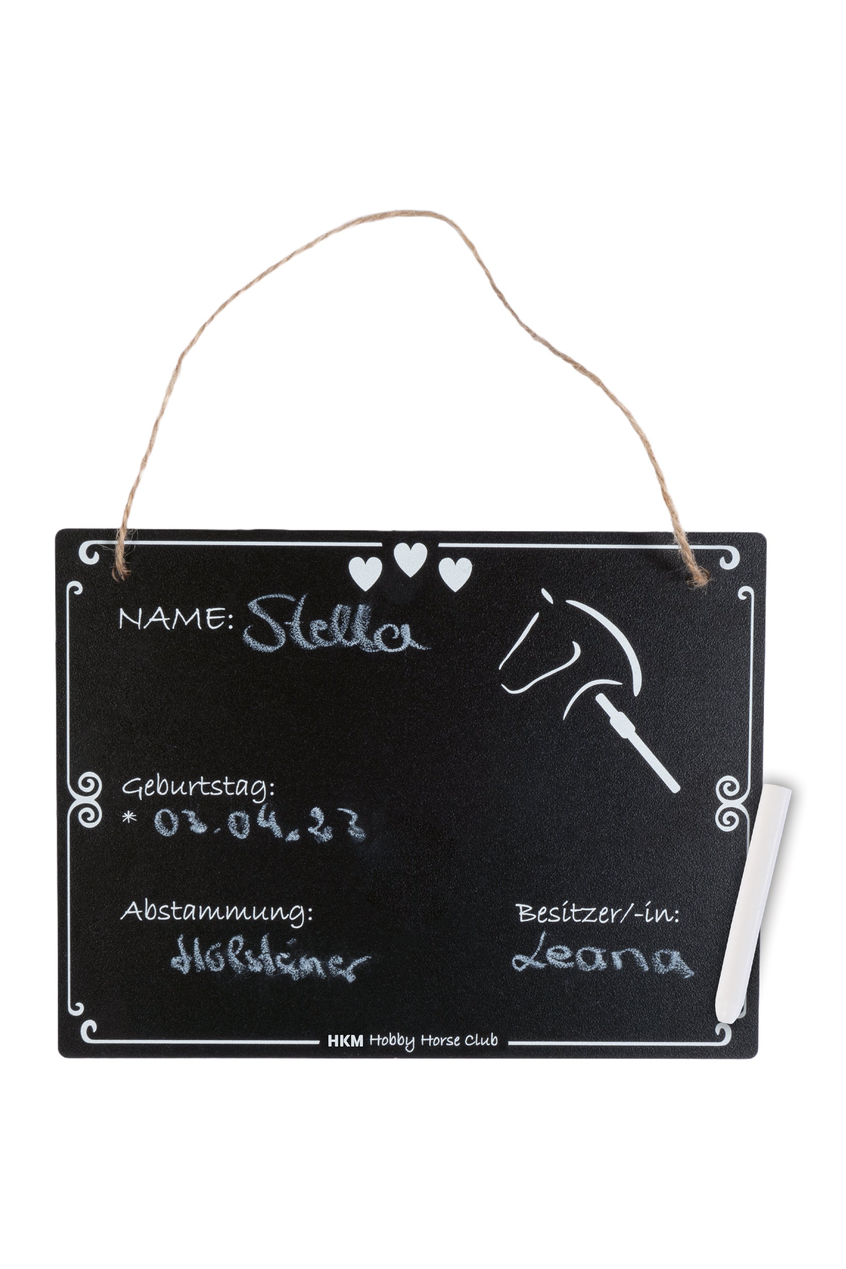 Stable name plate -Hobby Horsing- 9100 black / piece
