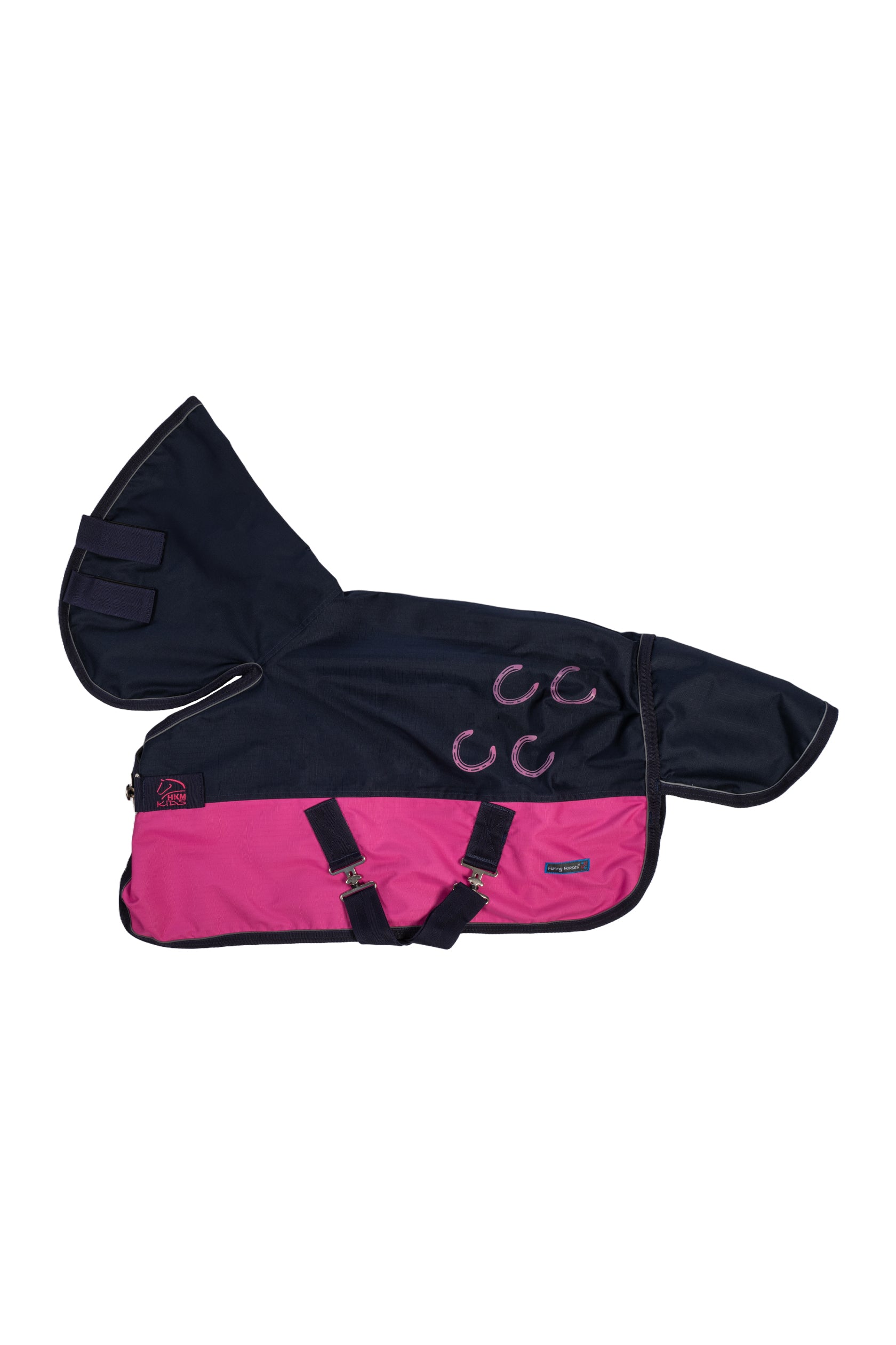 Rain rug Funny Horses 3969 pink/navy / 65