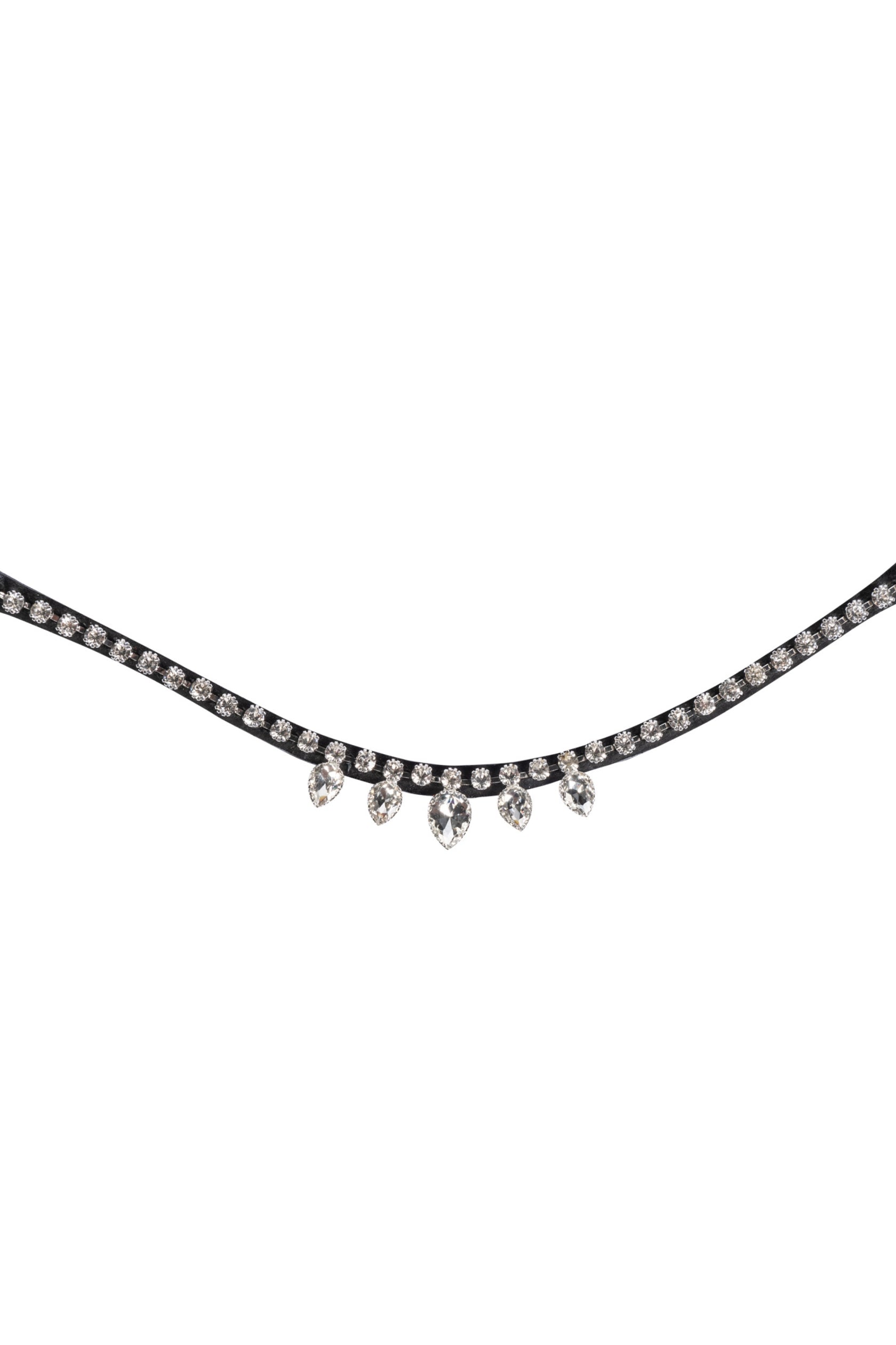 Browband Alisha 9112 black/white / Pony