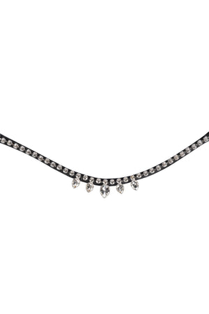 Browband Alisha 9112 black/white / Pony