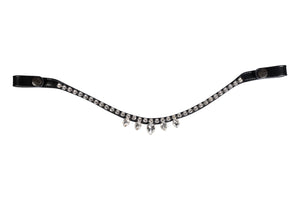 Browband Alisha 9112 black/white / Pony