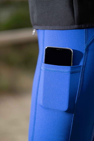 Riding leggings -Amalfi- silicone full seat 6801 royal blue / EU170-176/age 13-15