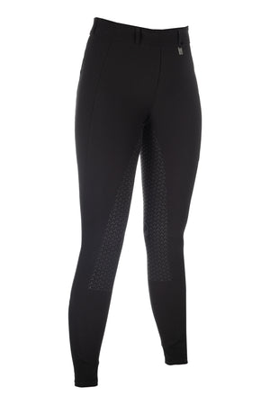 Riding leggings -Amalfi- silicone full seat 9100 black / EU170-176/age 13-15