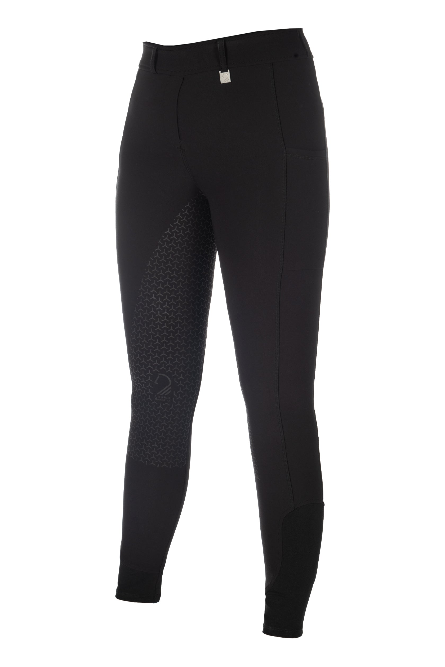 Riding leggings -Amalfi- silicone full seat 9100 black / EU170-176/age 13-15
