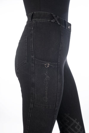 Riding breeches Harbour Island Denim sili. k. p. 9100 black / EU34/UK24/US22