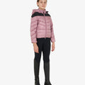 Girls' down jacket with removable hood