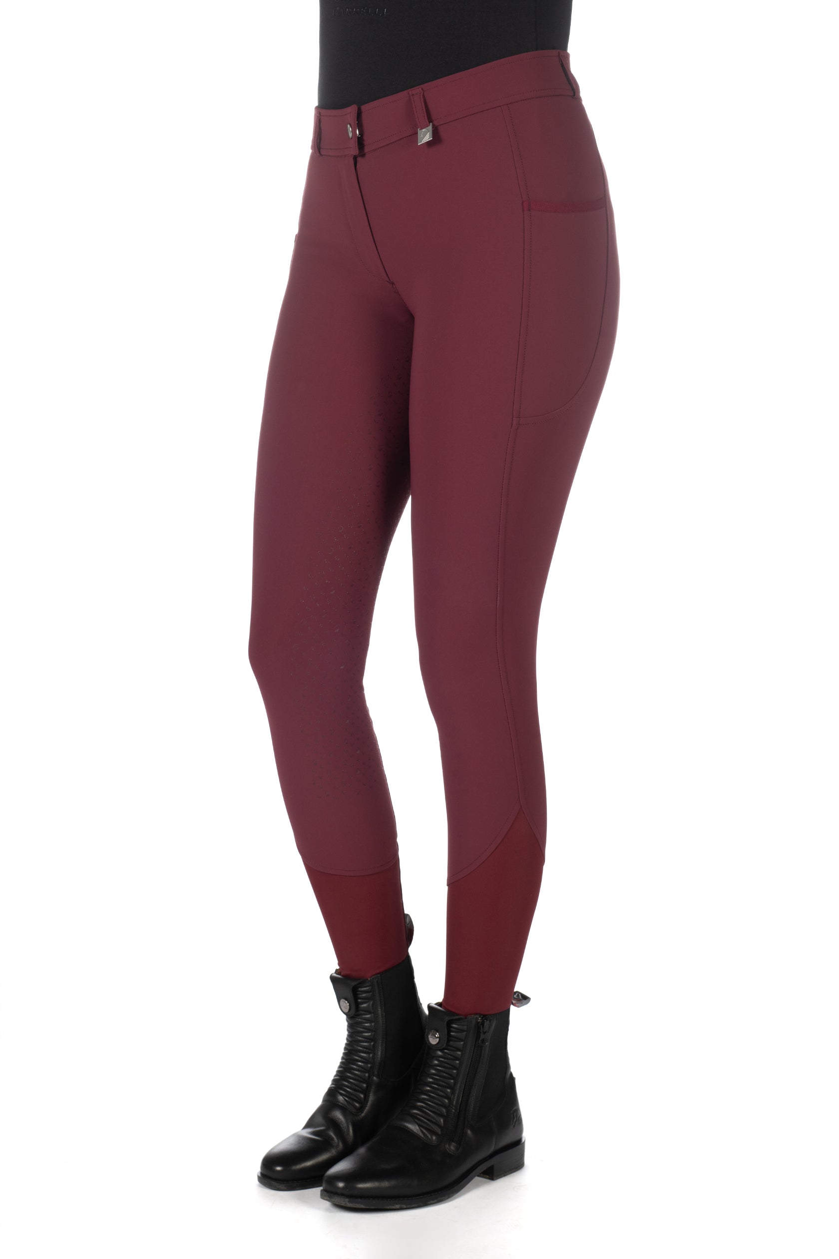 riding breeches -livigno- silicone full seat 3296 bordeaux / EU46/UK36/US34