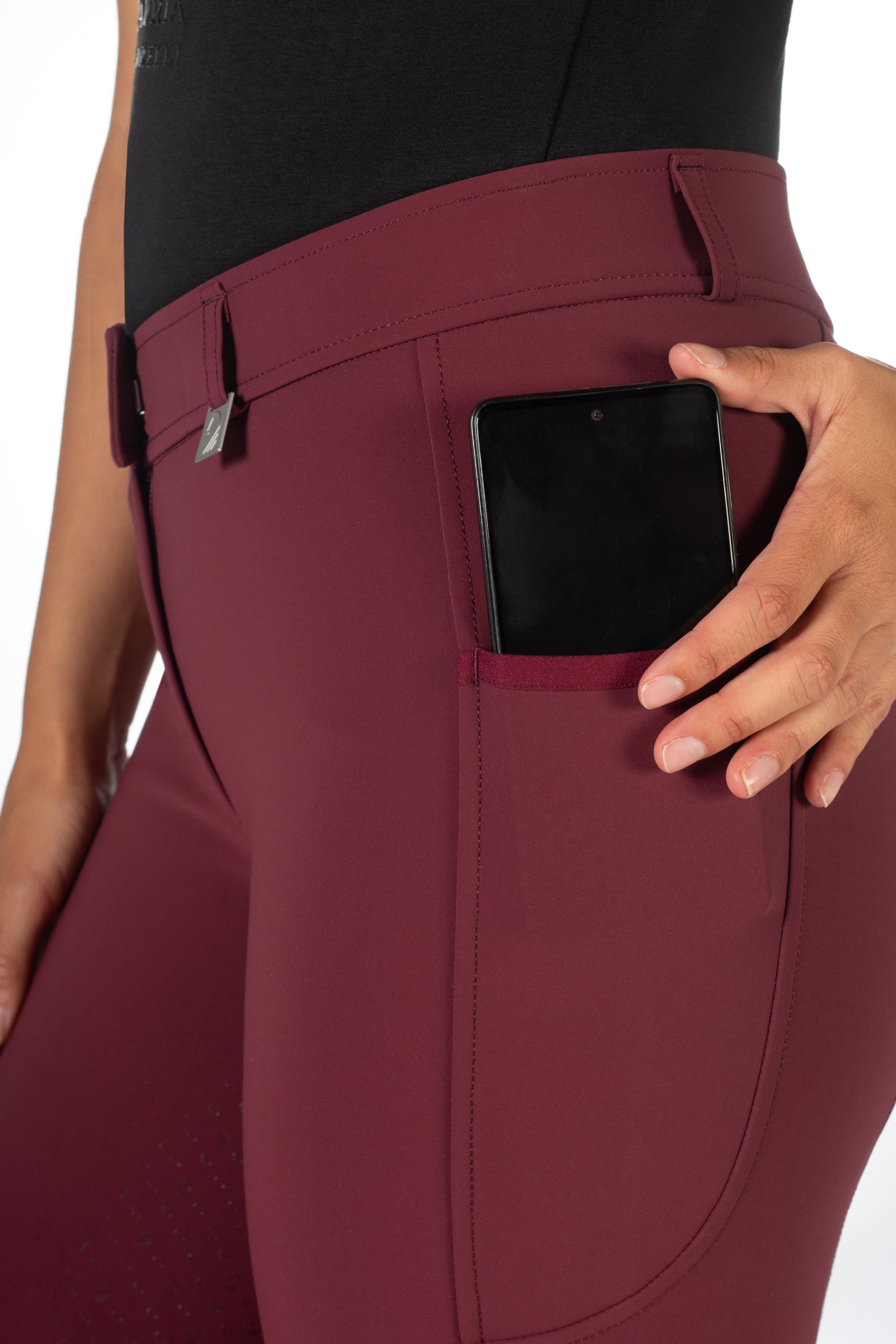 riding breeches -livigno- silicone full seat 3296 bordeaux / EU46/UK36/US34
