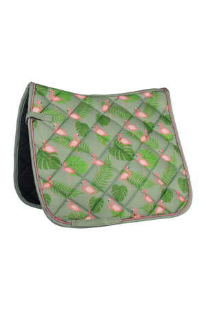 Saddle cloth -Naples- 5839 green/pink / Pony dressage