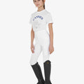 Girls' Cannes cotton T-shirt with rhinestones