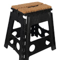 Folding stool with doormat 9100 black / pcs.