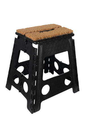 Folding stool with doormat 9100 black / pcs.