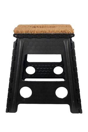 Folding stool with doormat 9100 black / pcs.