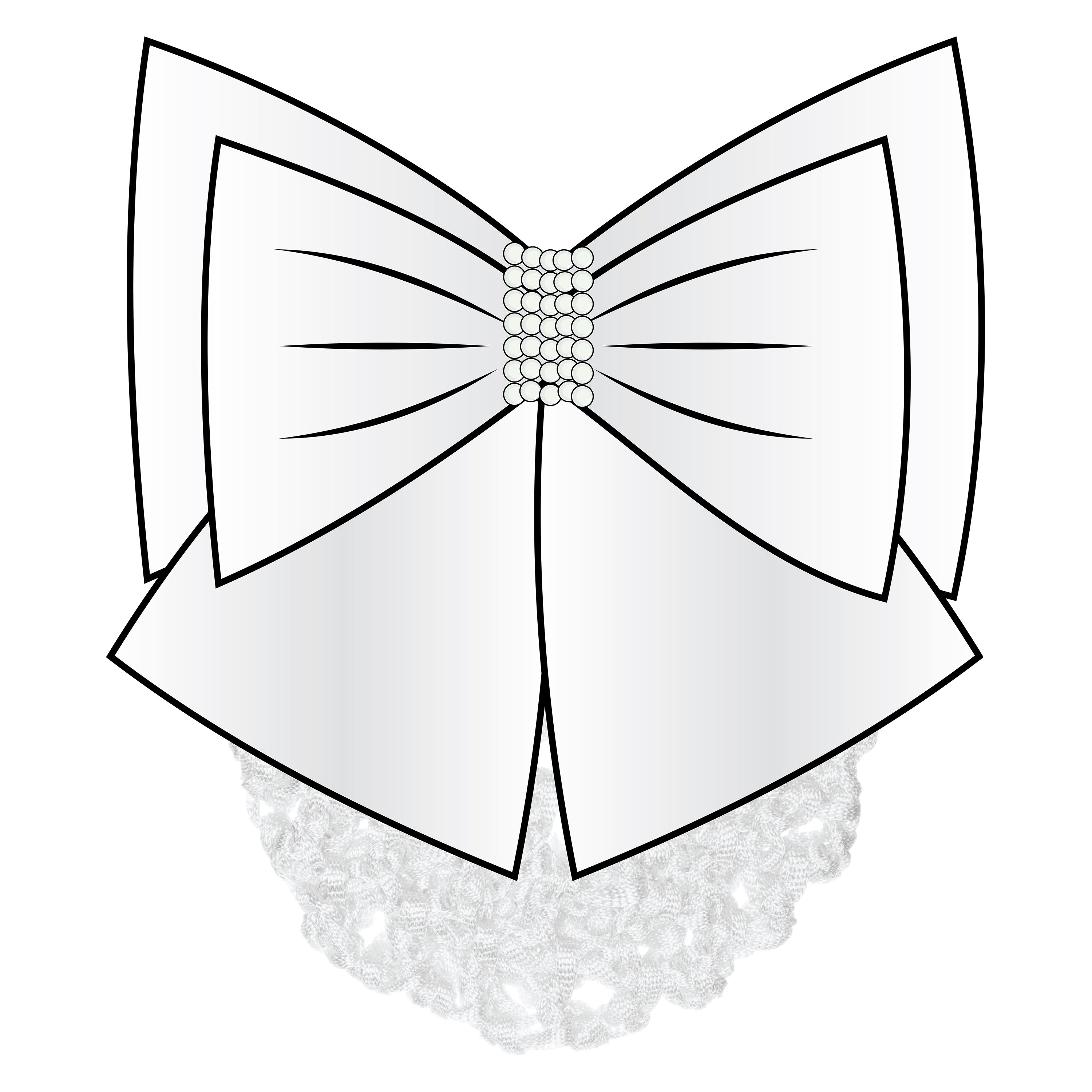 Hair bow with net pearls IRH