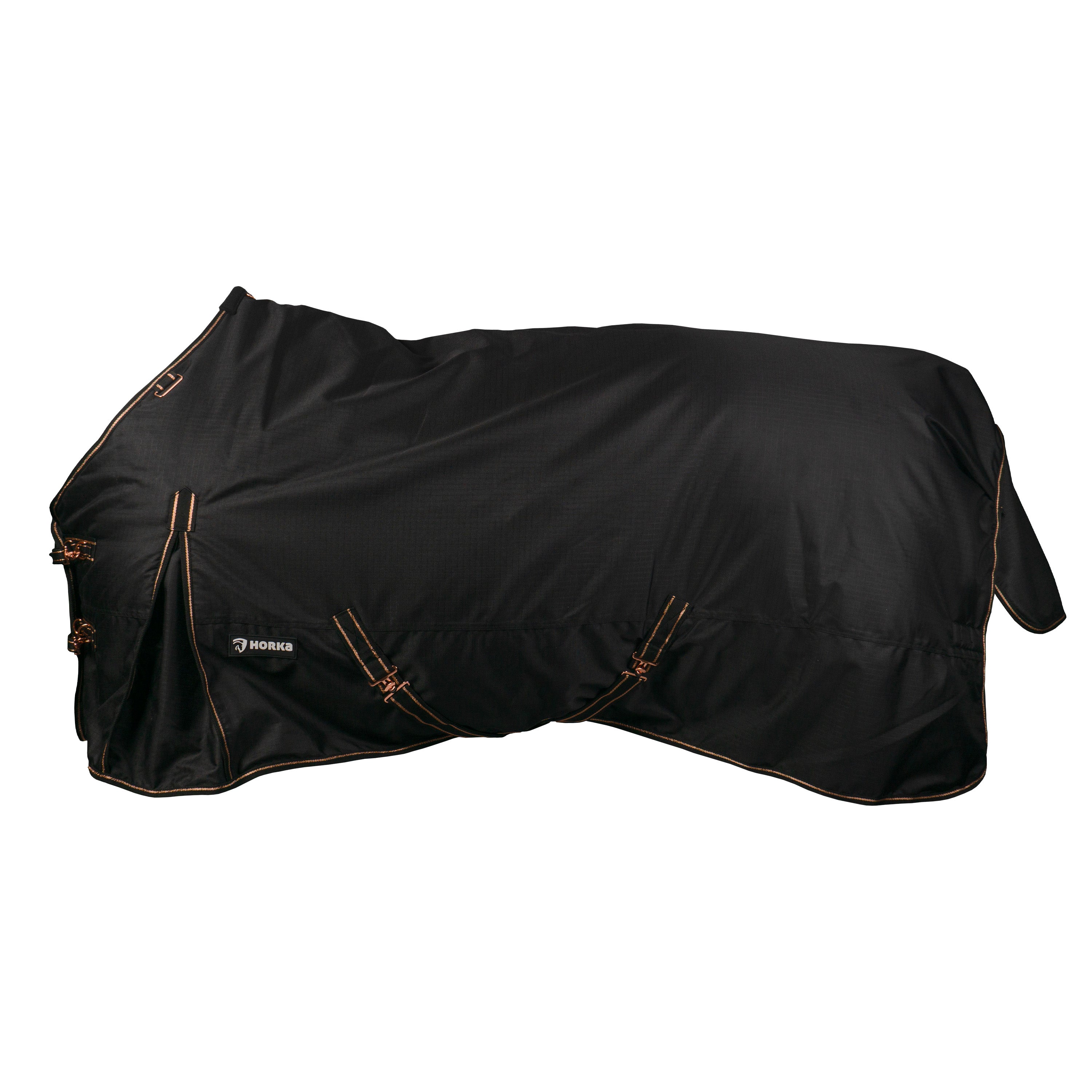 TURNOUT RUG DIME, 600D, 200g BLACK/ROSE / 95/145