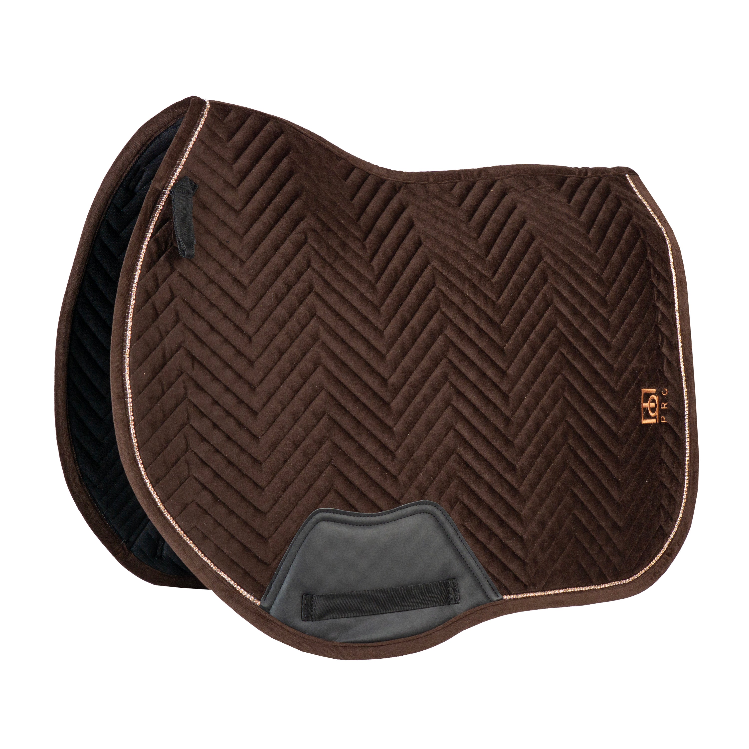 SADDLE PAD CC VELVET DARK CHOCOLATE / PONY