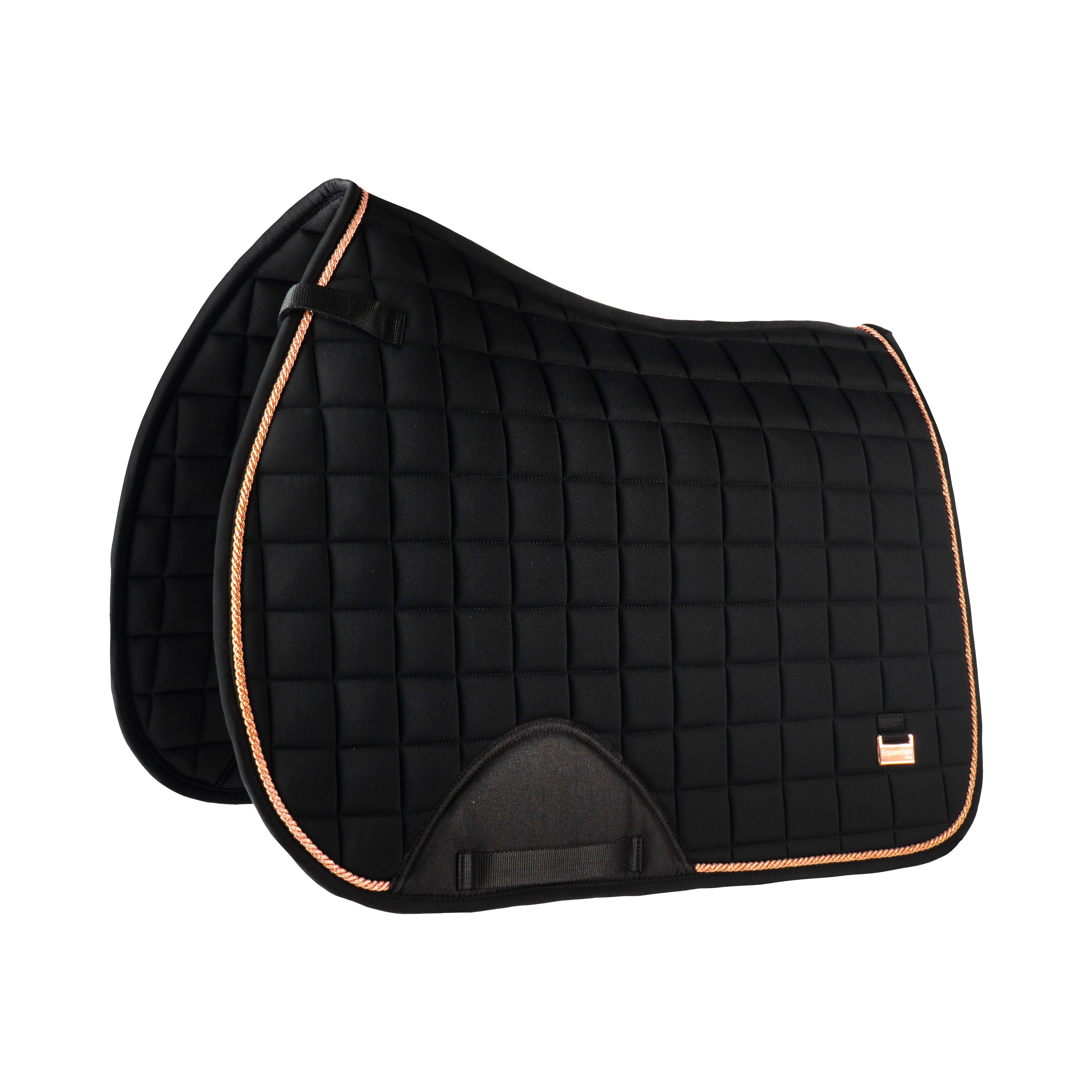 SADDLE PAD DELUXE-CC BLACK/ROSE / PONY