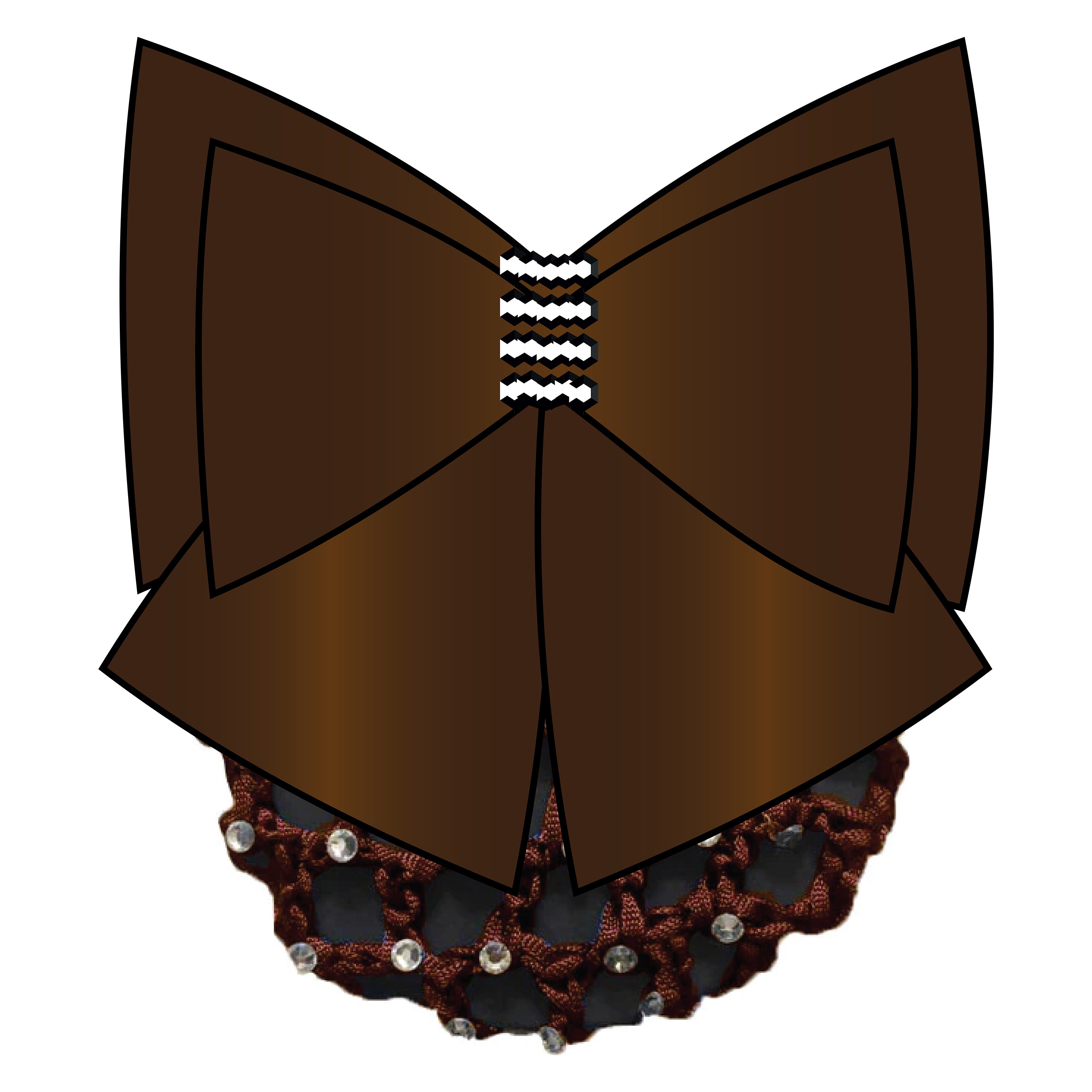 Hair bow with net diamonds IRH