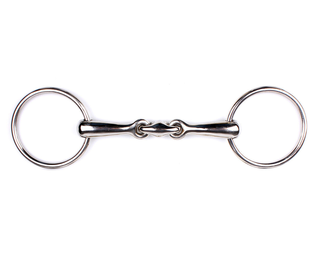 Snaffle bit double jointed Stainless steel