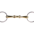 Snaffle bit double jointed German Argentan