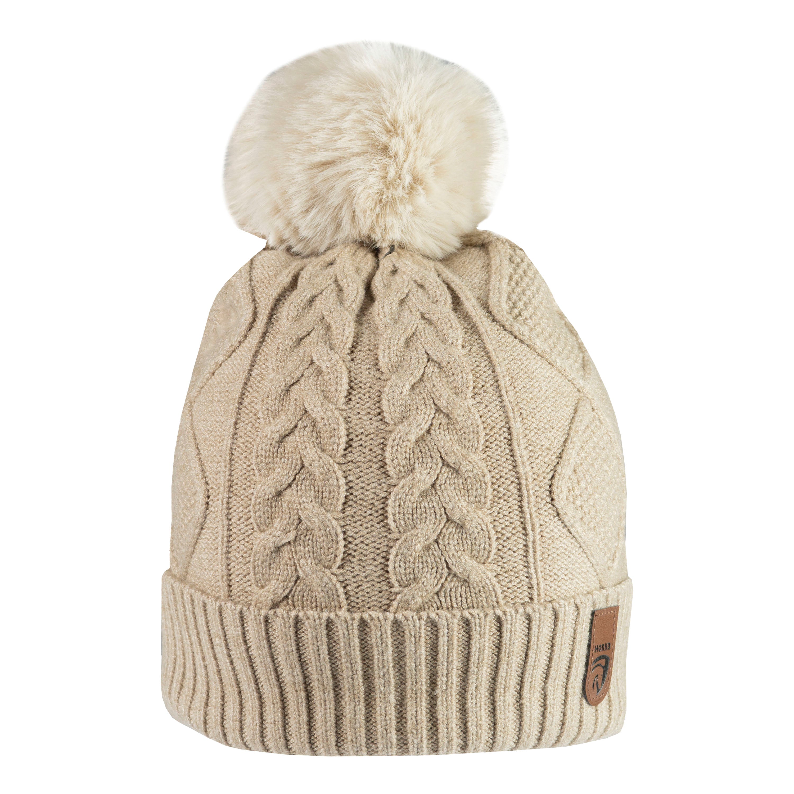 KNITTED BEANIE TAUPE