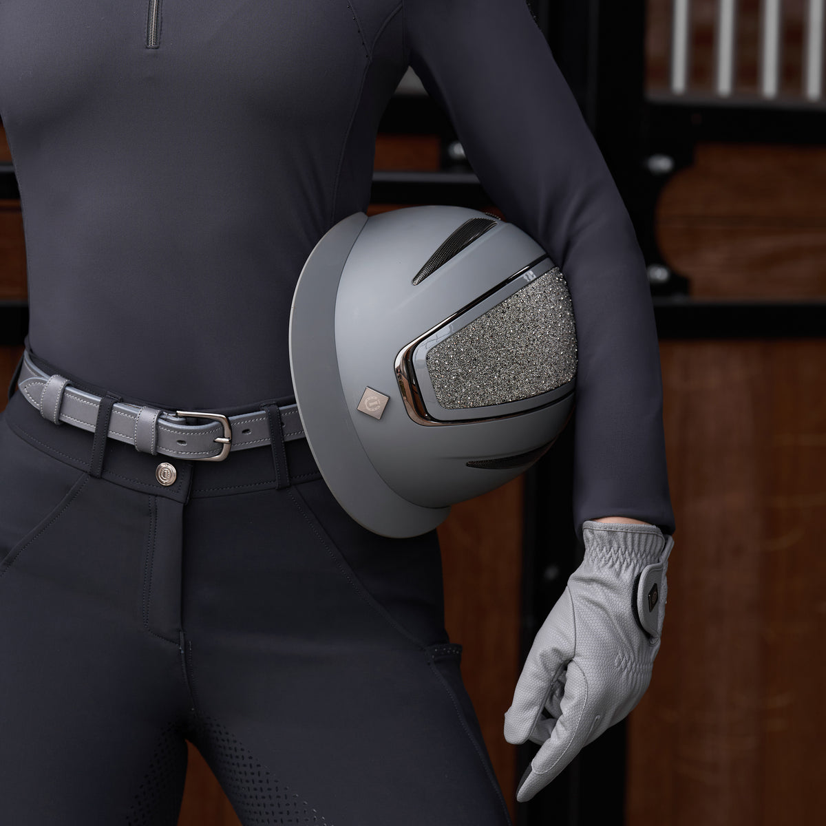 Riding helmet IRHOlania Deluxe big visor