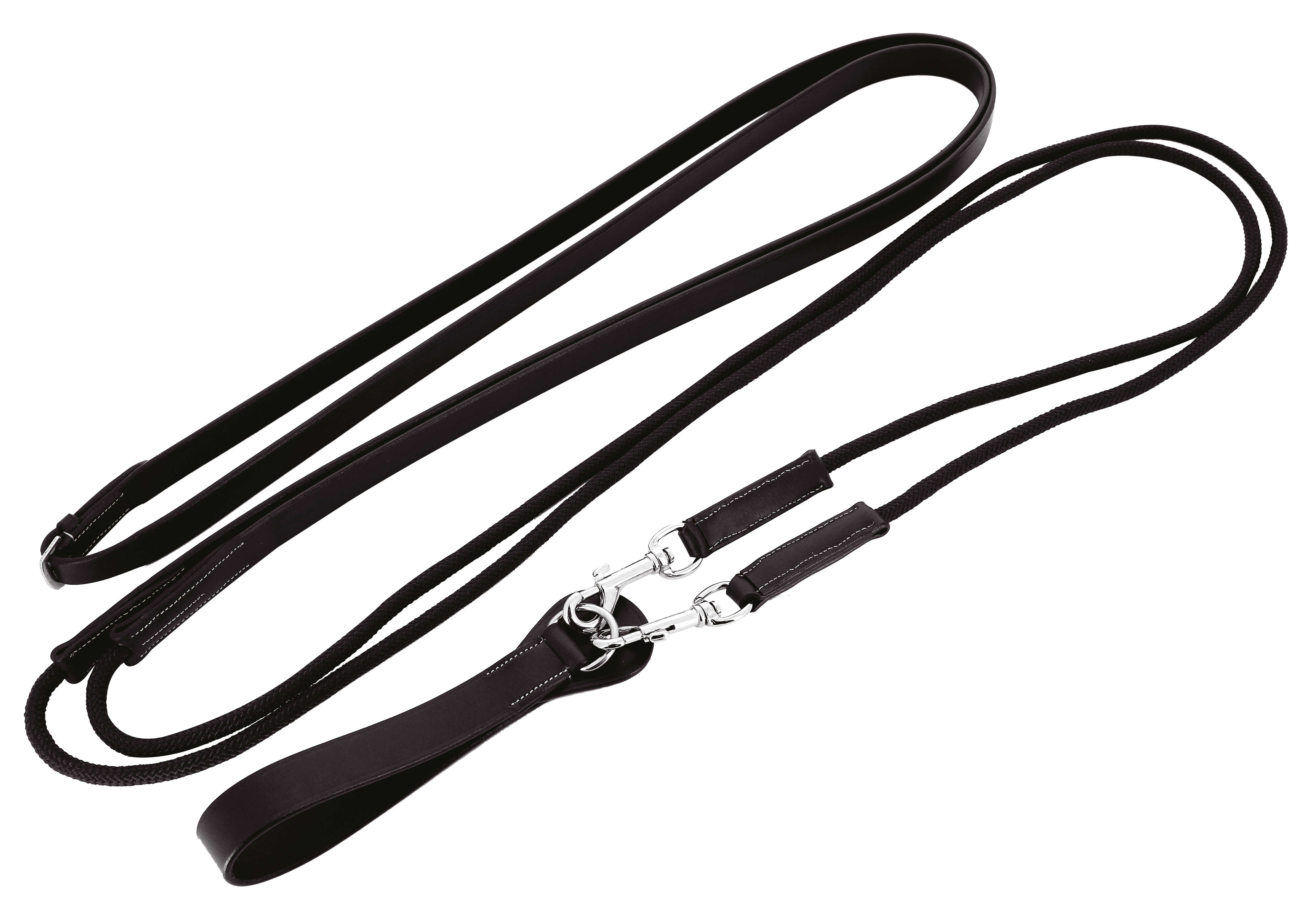 NORTON PRO Draw Reins, leather/rope