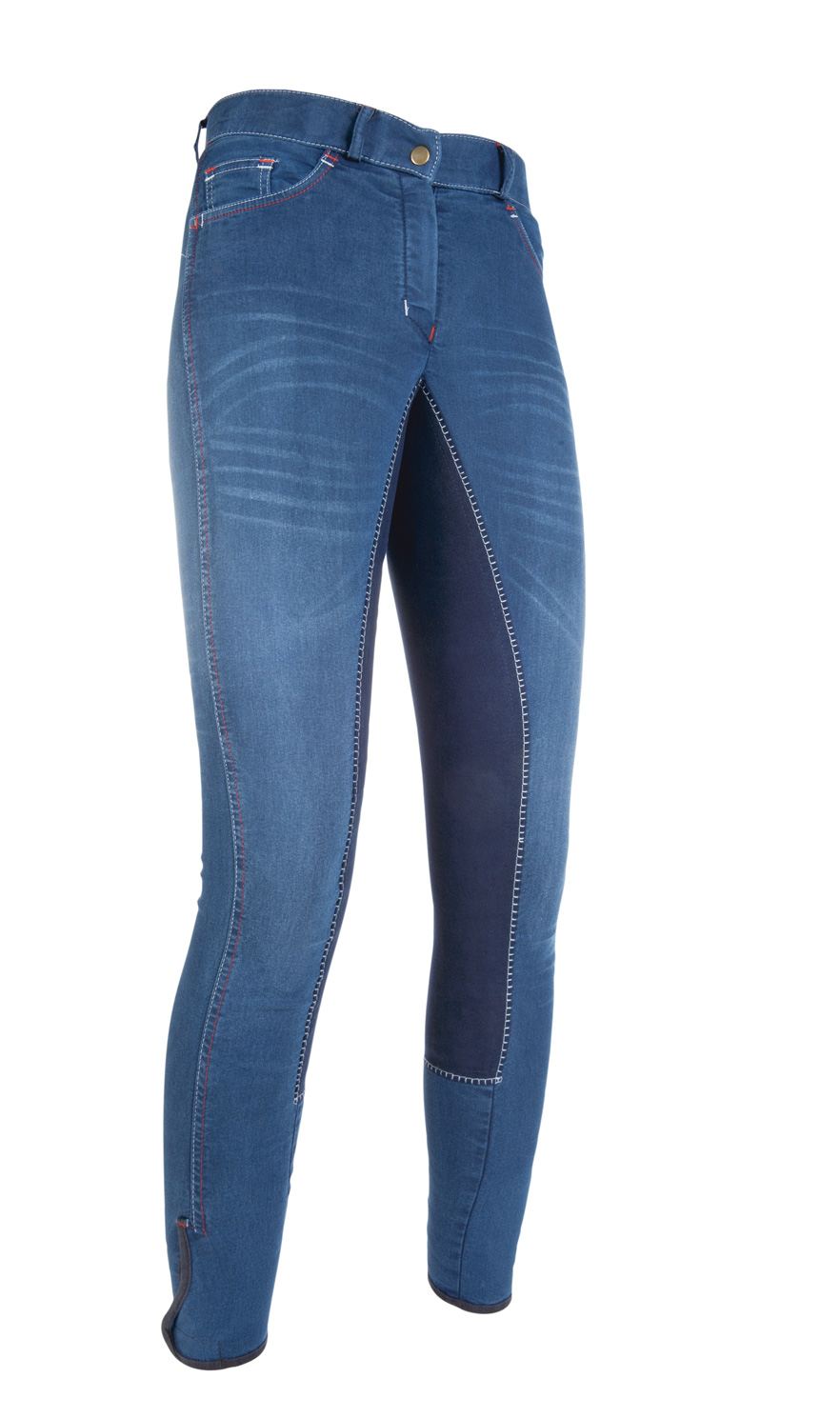 Riding breeches Summer Denim 3/4 Alos seat 6169 jeans blue/deep blue / EU128/age 6-7