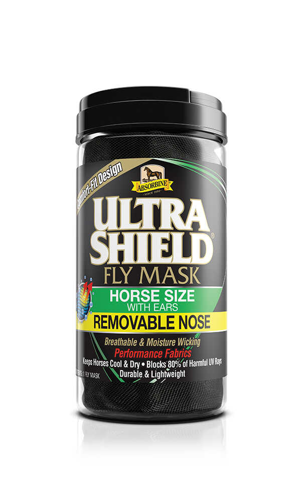 ABSORBINE UltraShield - Flymask, with ears and nose guard