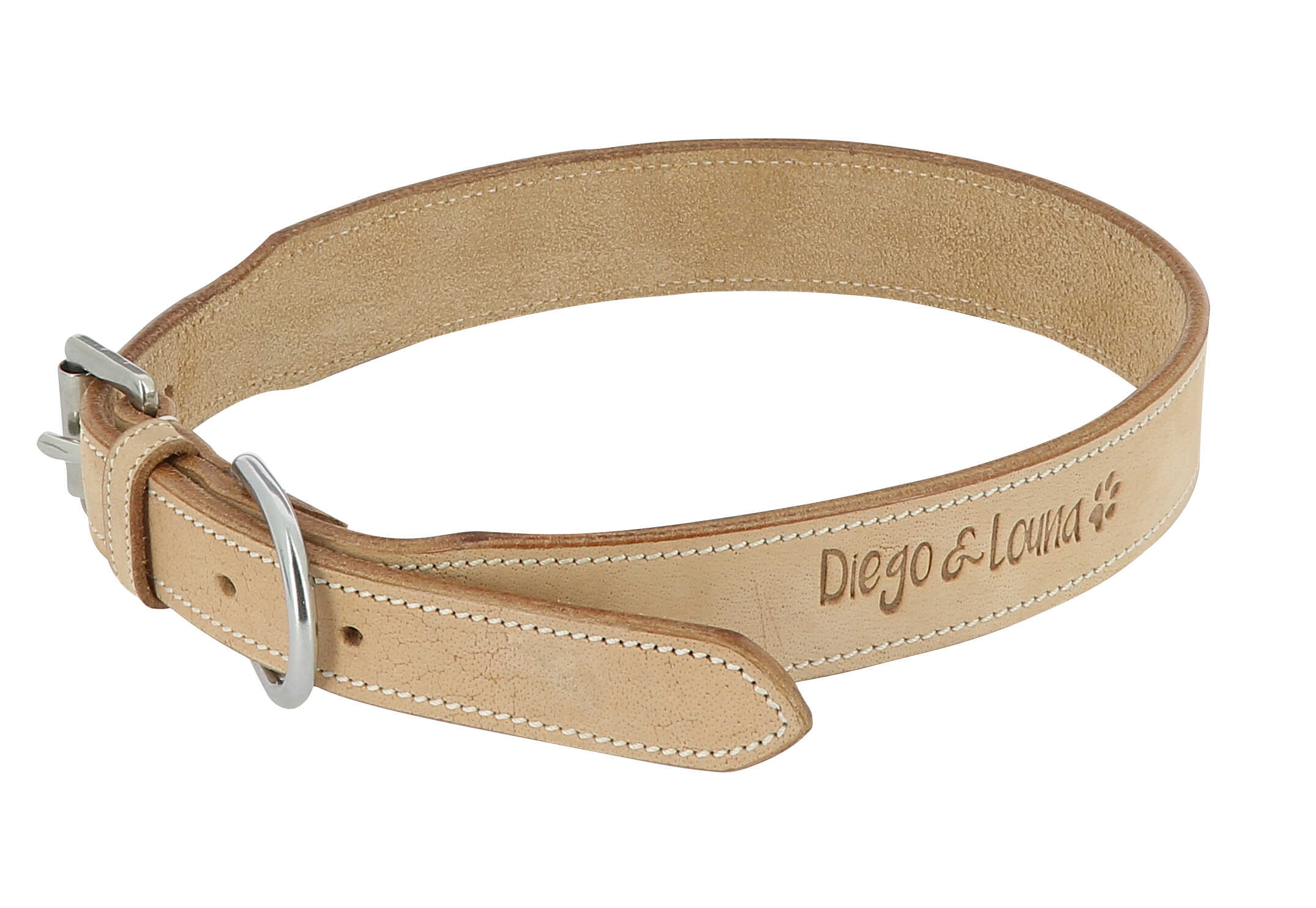 DIEGO   LOUNA Natural leather collar