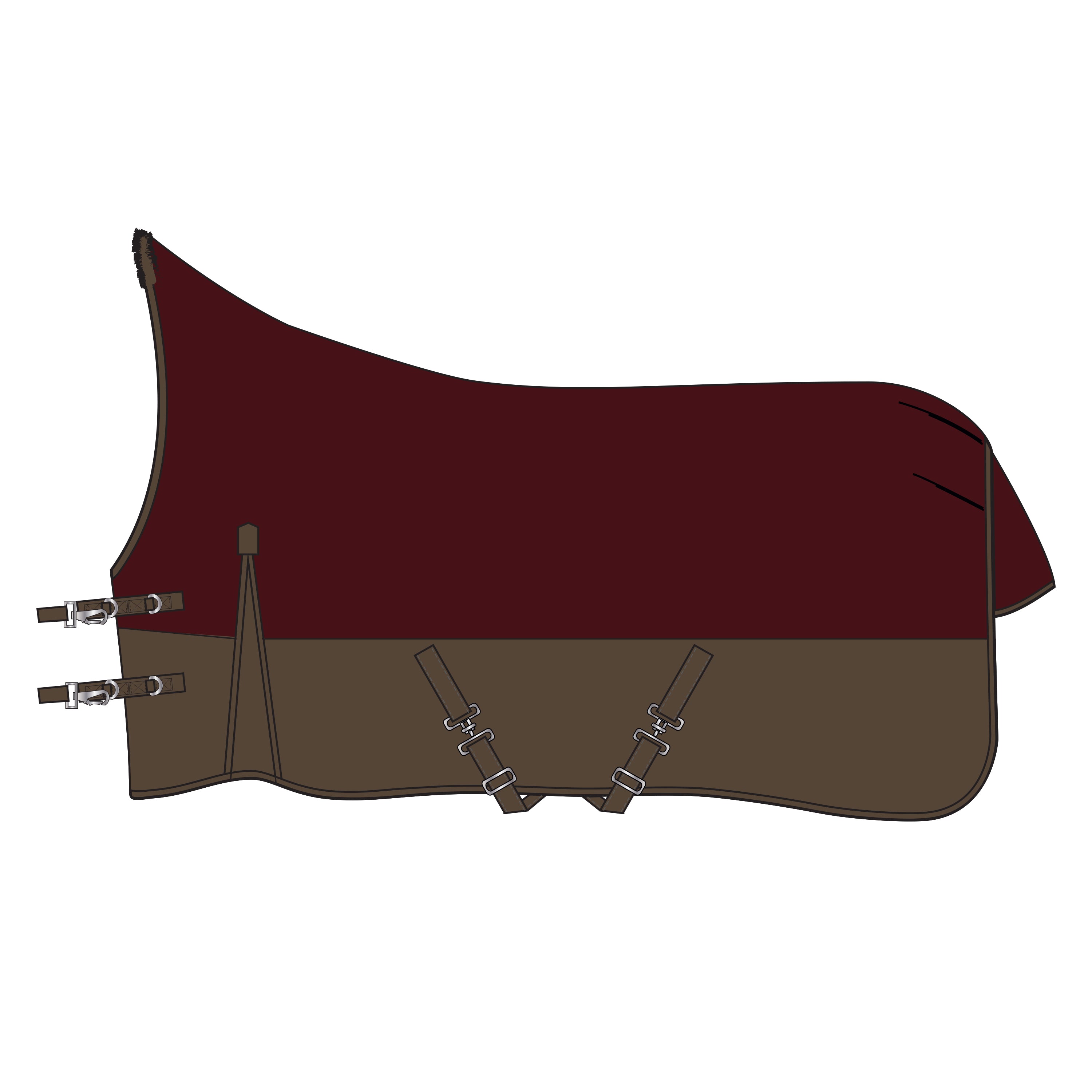 Outdoor blanket IRHCustomized with high neck 400gr