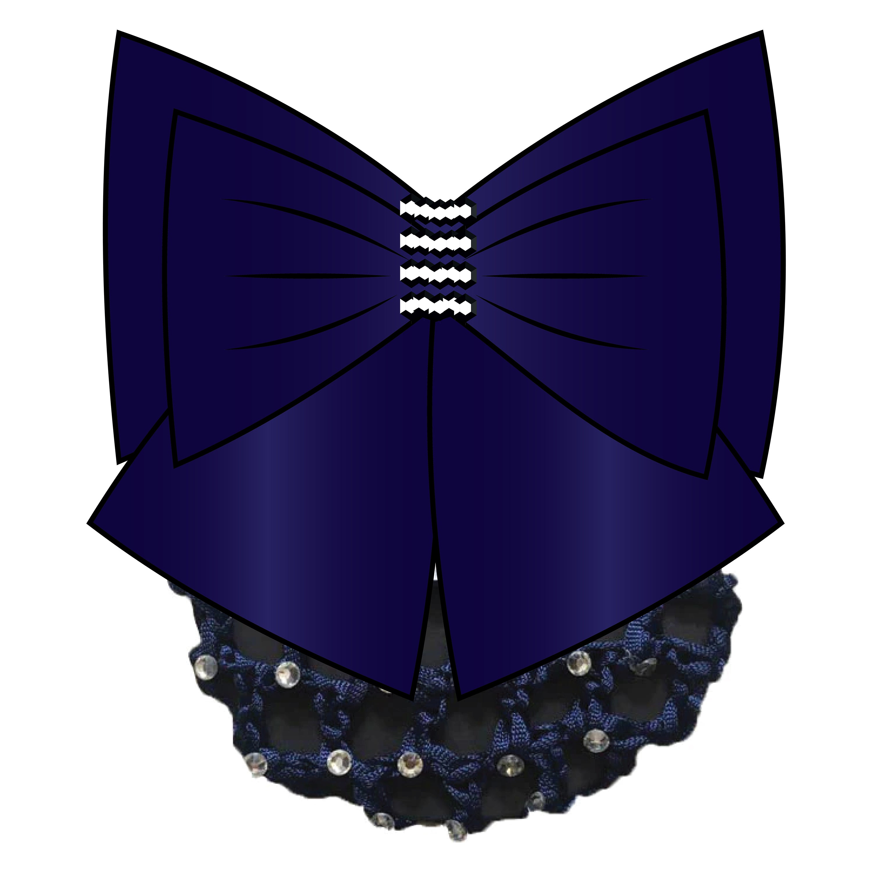Hair bow with net diamonds IRH