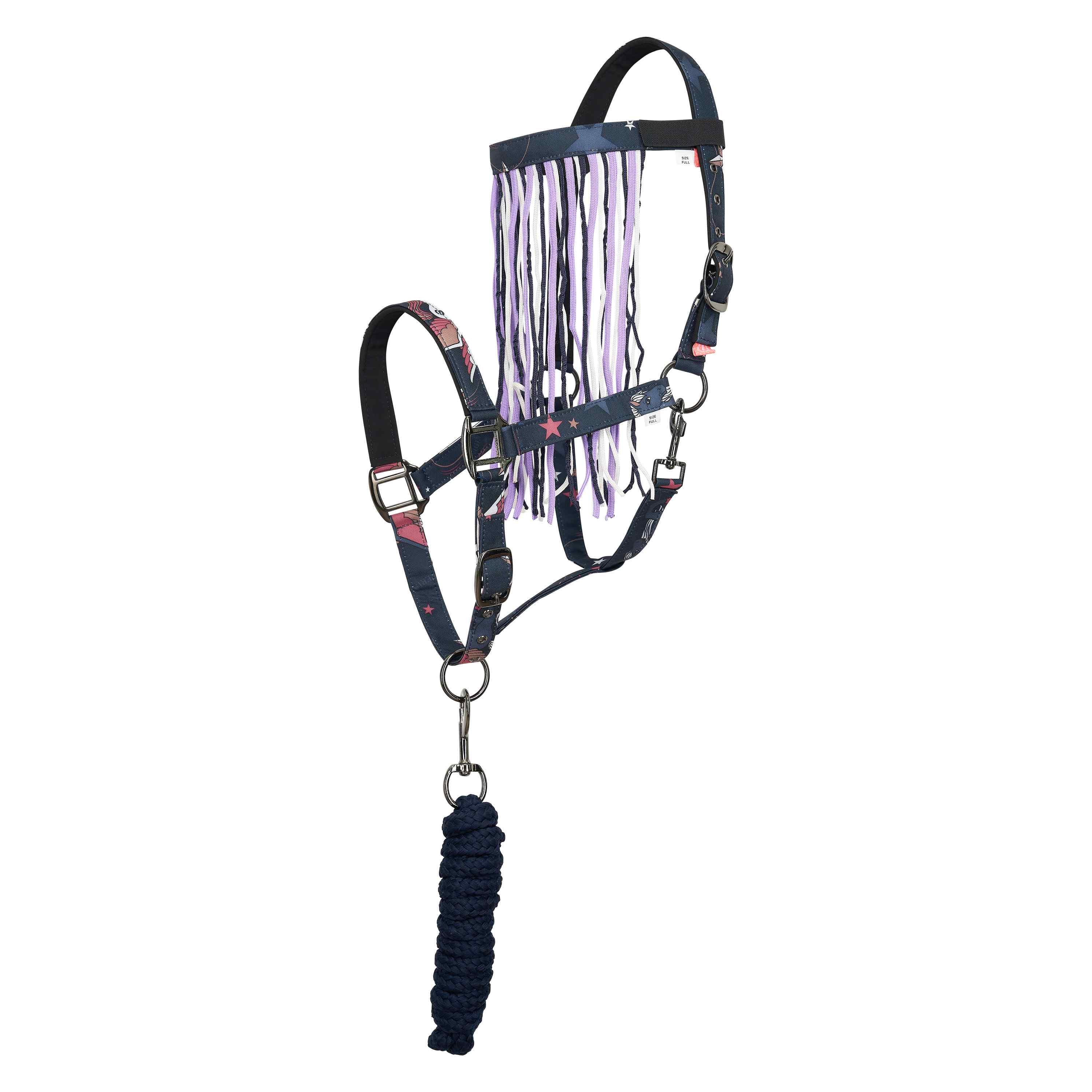 Set of headcollar, lead rope and flyfringes IRH