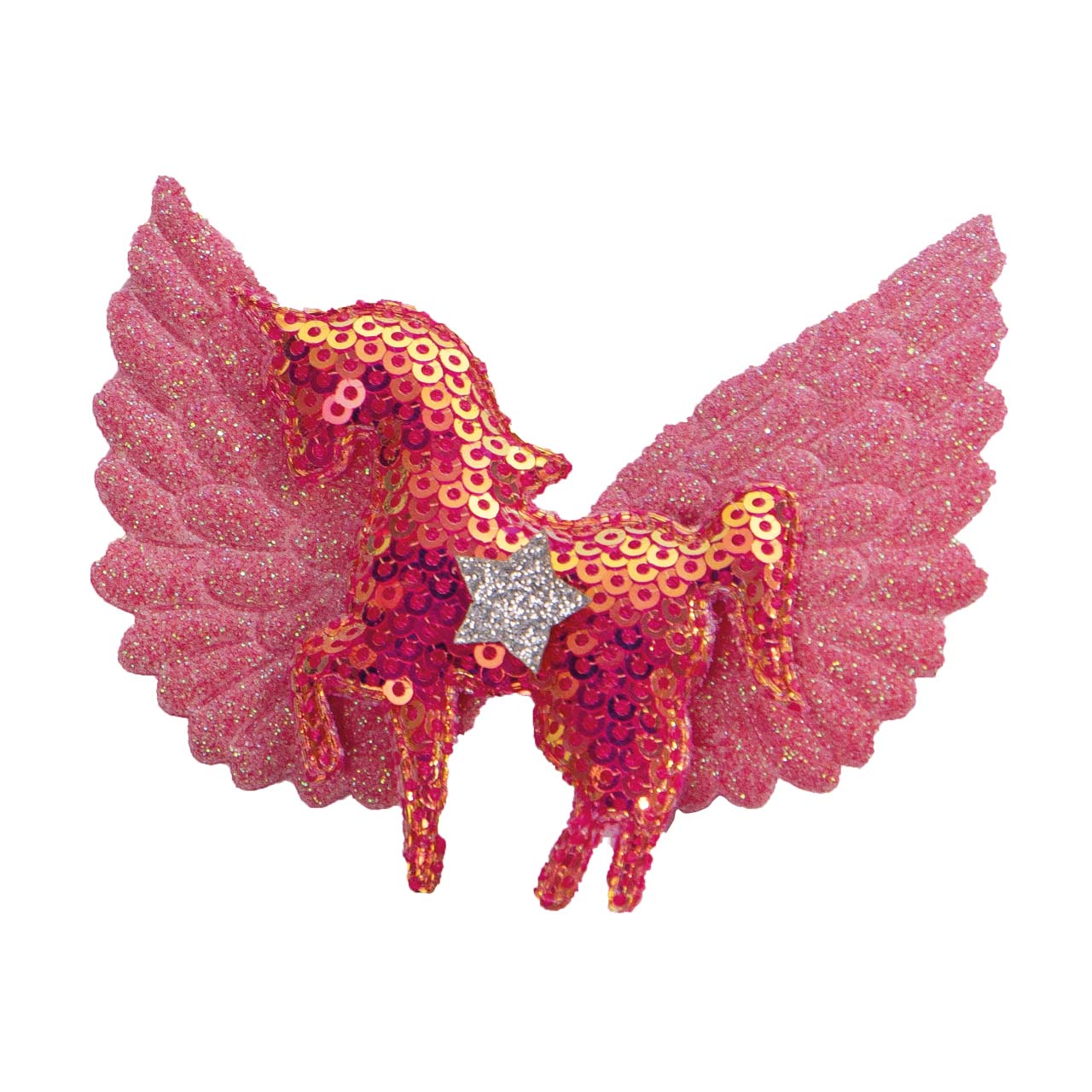 mane clips unicorn bow (6pcs)