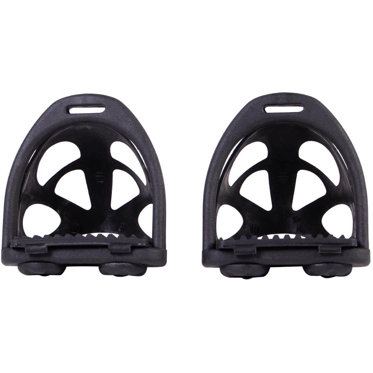 Safety stirrup with toe stopper