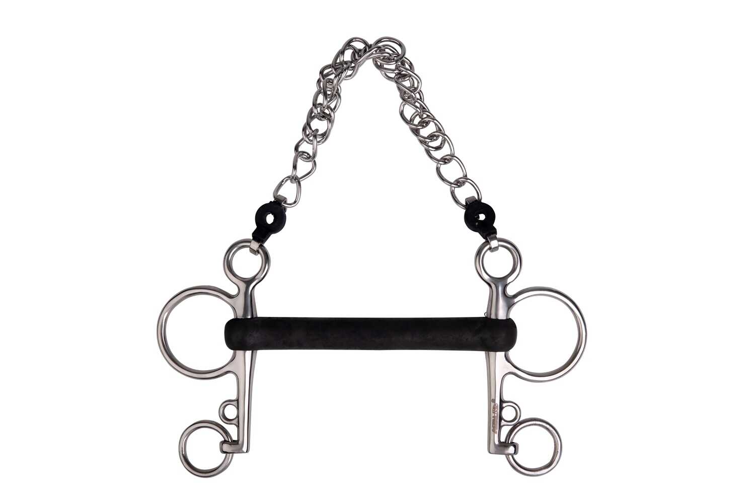 METALAB Pelham bit - Rubber rigid straight