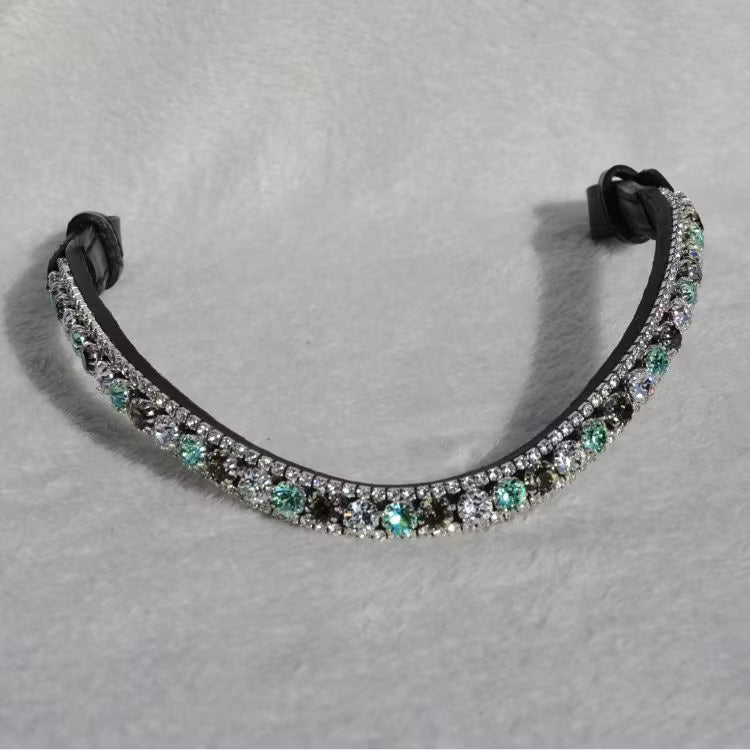 Elegant Mintgrönt Strasspannband med Snabbknäppen