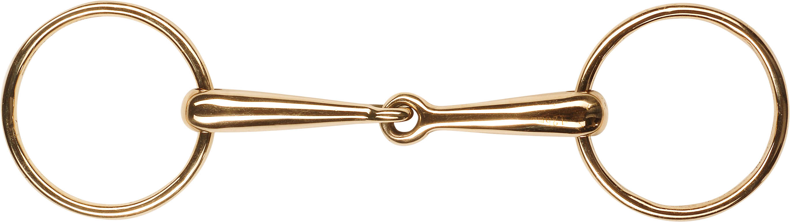 FEELING Cyprium ring snaffle with thin solid mouthpiece