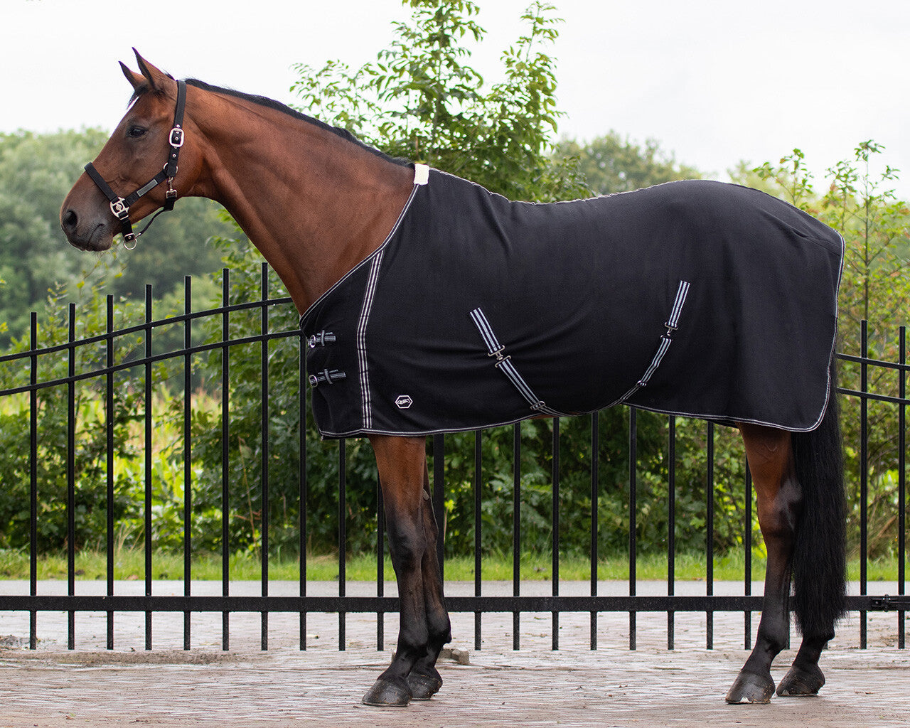 Fleece rug basic with cross surcingles