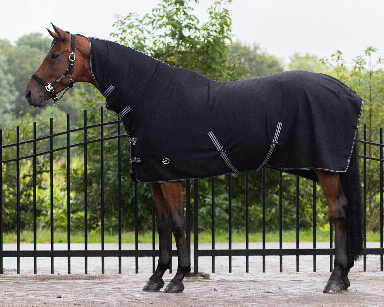 Fleece rug basic with neck