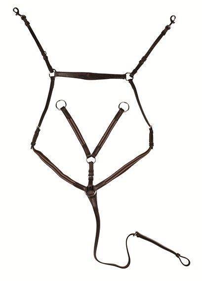 Breastplate/martingale silver fittings 2400 brown / Pony