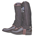 Half chaps Kids nubuck leather imitation&elastic 2100 dark brown / 4